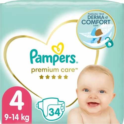Pampers Premium Care Size 4 plenice za enkratno uporabo 9-14 kg 34 kos