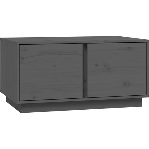 Maison Chic Klubska mizica - kavna mizica - Nizka mizica siva 80&amp;times;50&amp;times;40 cm trdna borovina, (21753214) Slike