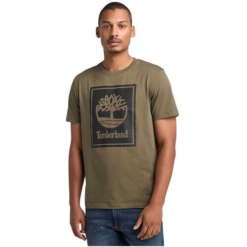 Timberland maslinasta logo muška majica TA5WQQ A58 Slike
