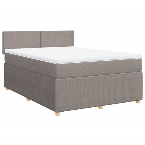 Maison Chic Box spring postelja - Vzmetna postelja z vzmetnico taupe 160x200 cm blago SL11425, (21882876) Cene