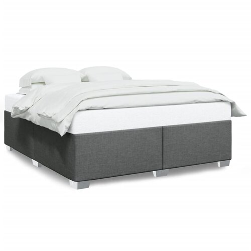VidaXL Posteljni okvir temno siv 200x200 cm blago Slike