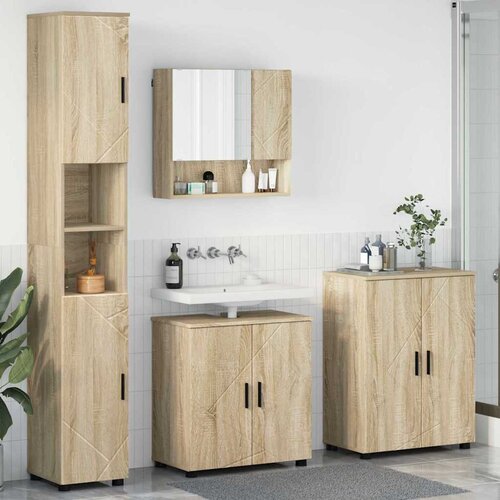  Set namještaja za kupaonicu 4 kom. Sonoma hrast 61 x 35 x 64 cm Cene