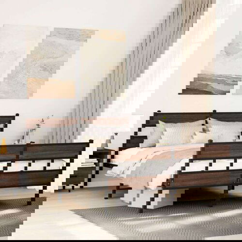  Posteljni okvir brez vzmetnice z vzglavjem/vznožjem 137x190 cm, (21610980) Cene