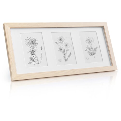 Casa Chic Moorgate, pravokutni okvir za slike, 1 okvir za 3 slike, 15 x 10 cm, nosač, drvo Slike