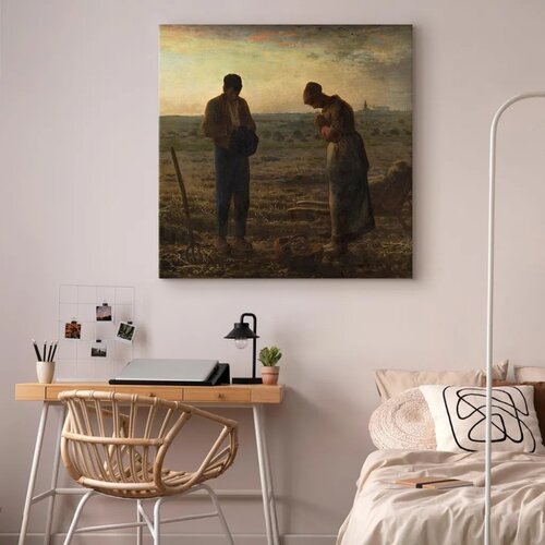  Slika - Jean-Fran&amp;ccedil;ois Millet &amp;ndash; The Angelus 60x60 Premium Print Slike
