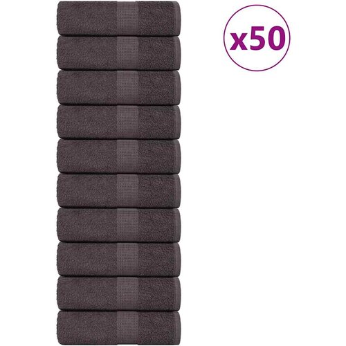 VidaXL Ručnici za goste 50 kom antracit 30x50 cm 360 gsm 100% pamuk Slike
