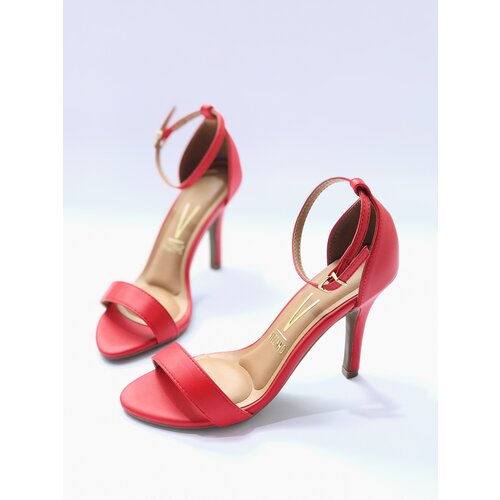 Square ženske sandale crvena Cene