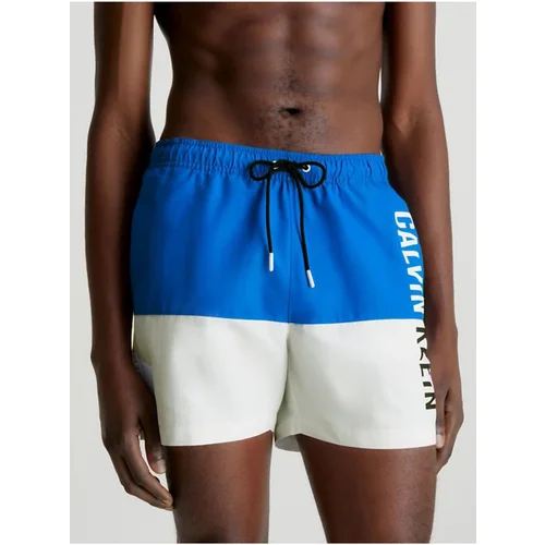 Calvin Klein White and Blue Men's Swimsuit Underwear - Men's