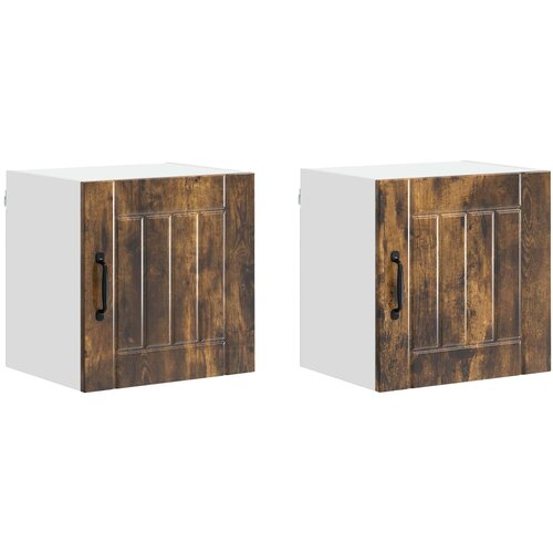  Ormar za Zid Lucca 2 pcs Dimljeni hrast 40 x 31 x 40 cm Slike