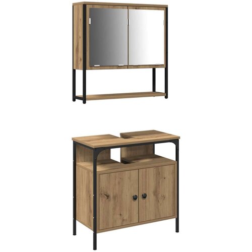  Set namještaja za kupaonicu od 2 dijela  artisan hrast  obrađeni drvo Cijene