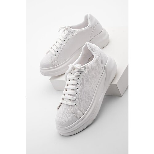 Marjin Women's Sneakers High-Sole Lace-Up Sneakers Bekor white Cene