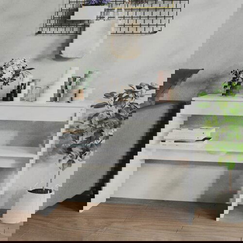 VidaXL Konzolni stol visoki sjaj bijeli 102 x 30 x 80 cm od iverice Slike
