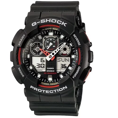Casio G-SHOCK Mu&amp;scaron;ki sat GA-100-1A4DR, Crni Slike