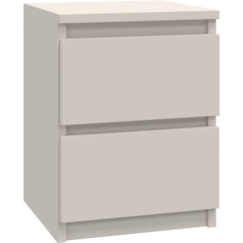 TOP E SHOP Modern Cashmere Bedside Table Malwa M2 with 2 Drawers, (21740233) Cene