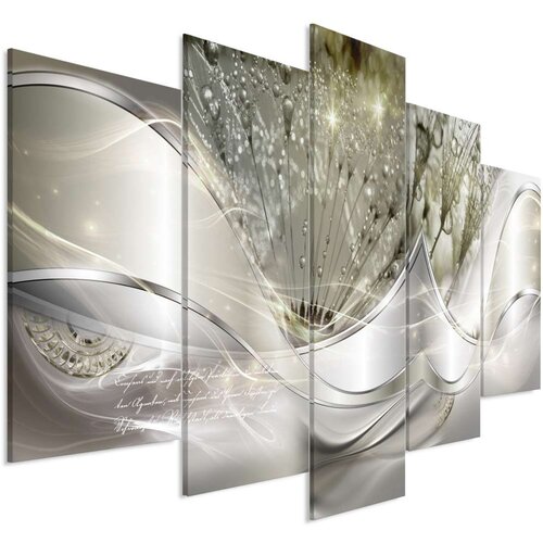  Slika - Modern Dandelions (5 Parts) Green Wide 225x100 Cijene
