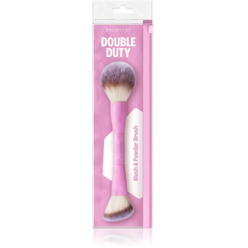 BrushArt Double Duty Blush &amp;amp; Powder brush čopič za rdečilo obojestranski 1 kos Slike