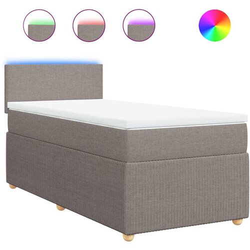 Maison Chic Box spring postelja - Vzmetna postelja z vzmetnico taupe 90x200 cm blago SL16818, (21884795) Cene