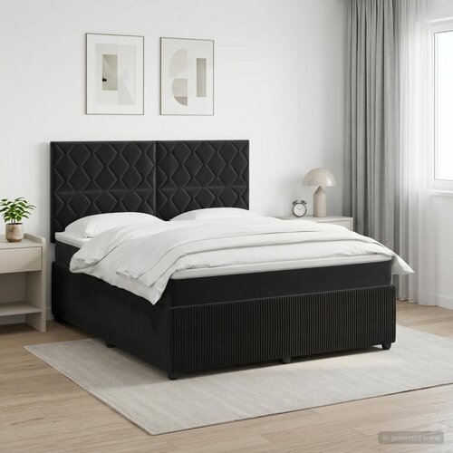  Boxspring krevet s madracem Crna 160 x 200 cm Bar&scaron;un Cijene