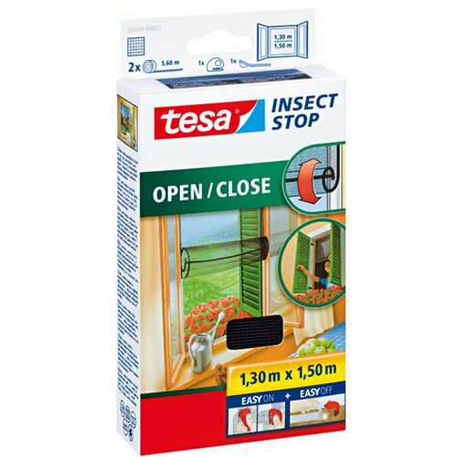 Tesa Mreža proti mrčesu Tesa Open/Close (za okna, 1,3 x 1,5 m, črne barve) Slike