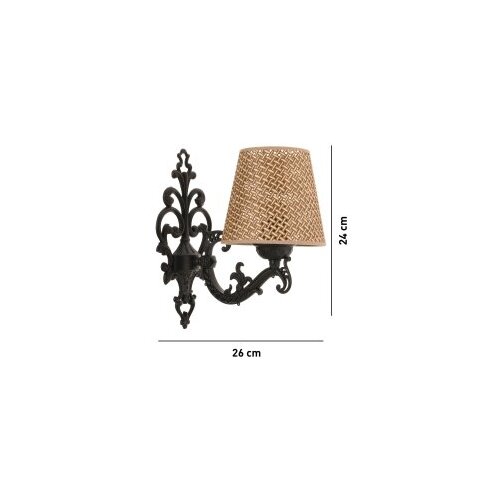 Opviq zidna lampa claire hazeran natural black Slike