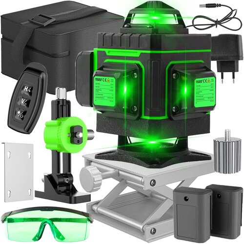 VERKGROUP Aku. 16 linijski zeleni gradbeni laserski nivelir 2x 2400mah LCD LL28, (21751543) Cene