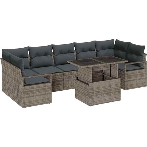  Sjedeća garnitura za vrt 8 kom. Poli ratan 289 x 122 x 85 cm Slike