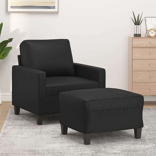  Fotelja s tabureom 60 cm od umjetne kože Slike