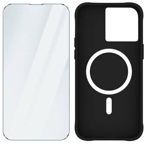 CASE-MATE Ovitek MagSafe iPhone 15 Pro Max 9H kaljeno steklo, mat ohi&amp;scaron;je - crn, (20955887) Slike