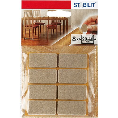 STABILIT podložna pločica od filca (20 x 40 x 5 mm, Lijepljenje, 8 Kom., Natur) Cijene