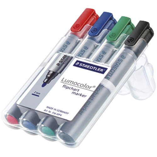 Marker za flipchart 2mm pk4 lumocolor staedtler 356 wp4 sortirano Slike
