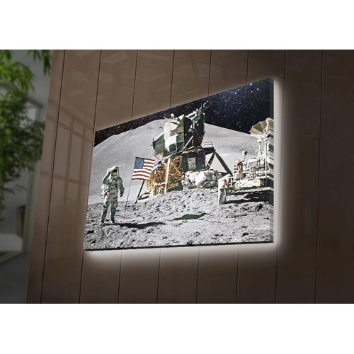 Wallity Zidna slika sa LED rasvjetom NASA-002, 45x70 cm Cijene