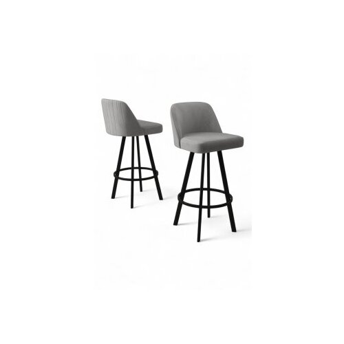 Hanah home set barskih stolica (6 komada) atex grey black Slike