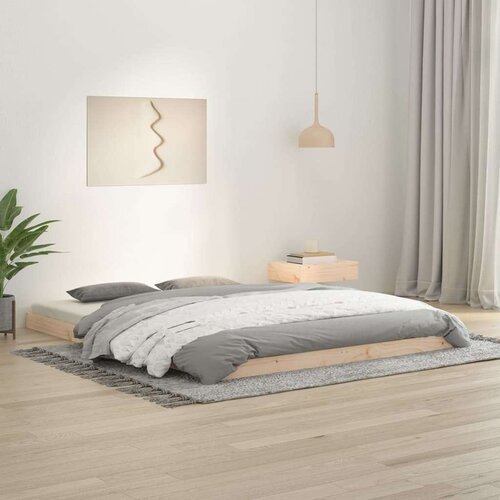  Posteljni okvir 150x200 cm trdna borovina, (20794816) Slike