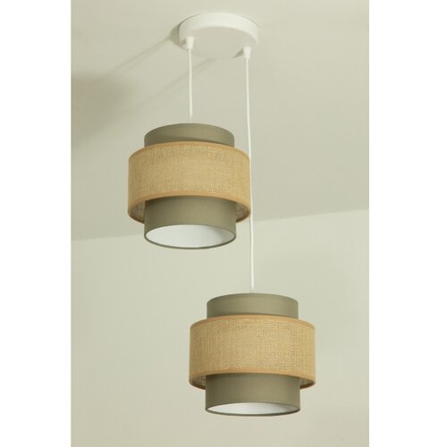  Brilagi - Visilica na sajli RESNA 2xE27/60W/230V prečnik 30 cm, smeđa/bež Slike