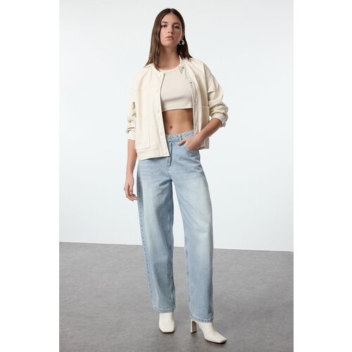 Trendyol Light Blue Low Waist Skater Jeans Slike