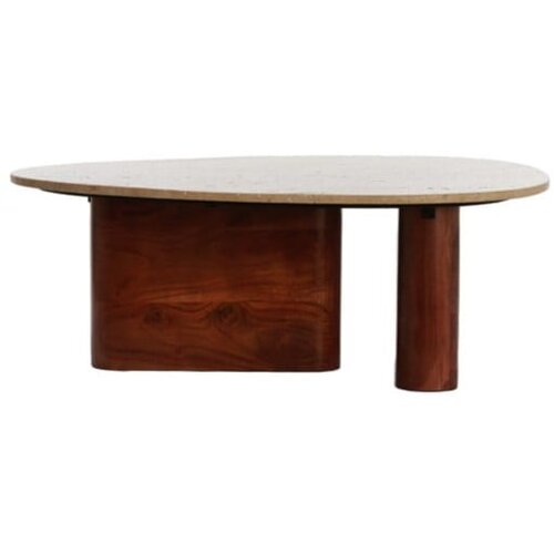 Light & Living Smeđi stolić za kavu 72x90 cm Mahelona – Cene