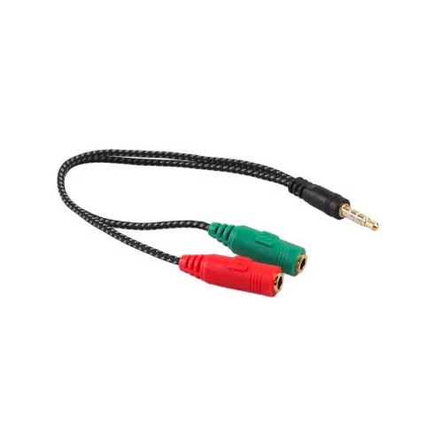 Audio konektor - adapter - slušalke + mikrofon na enojni 3,5 mm cinch