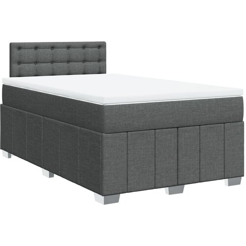 Maison Chic Box spring postelja - Vzmetna postelja z vzmetnico temno siva 120x200 cm blago SL24199, (21891443) Cene