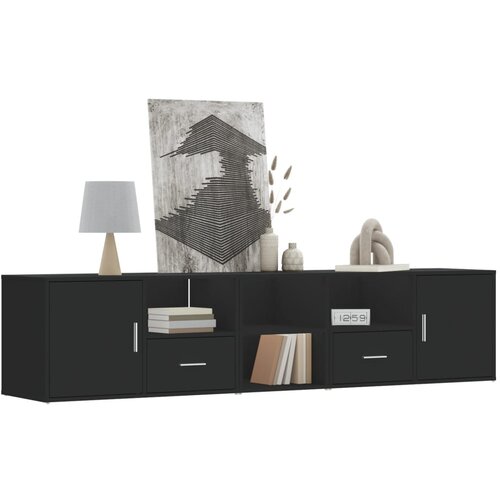 vidaXL Kutni ormarić crni 200 x 40 x 45 cm od konstruiranog drva Cijene