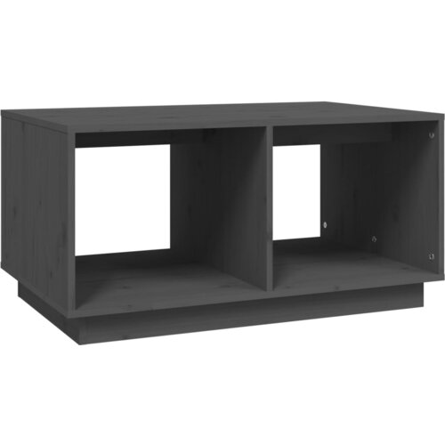 Maison Chic Klubska mizica - kavna mizica - Nizka mizica siva 80&amp;times;50&amp;times;40 cm trdna borovina, (21753134) Slike