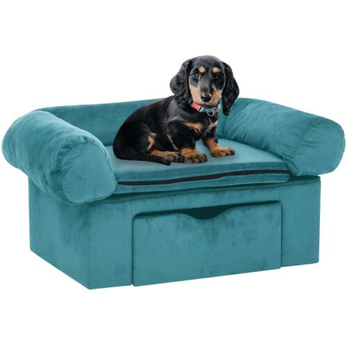 SOFA Pasji kavč s shranjevanjem Turkizna 75 x 50 x 38cm Pli&scaron;, (5000121718) Cene
