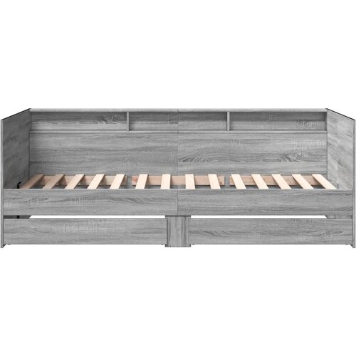  Dnevni krevet s ladicama bez madraca siva boja hrasta 90x190 cm Slike