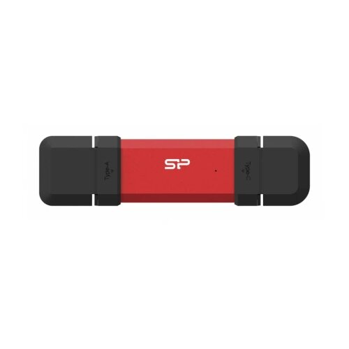 SiliconPower SP250GBUC3S72VPR portable stick-type ssd 250GB, DS72, usb 3.2 gen 2 type-c/type-a, read up to 1050MB/s, write up to 850MB/s, red Slike