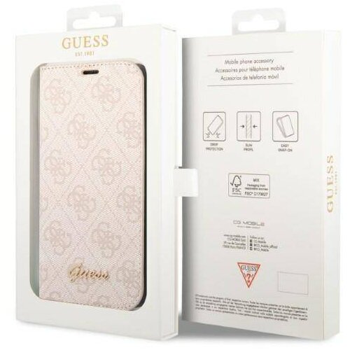 Guess ovitek GUBKP14MHG4SHP za iphone 14 plus knjiga roza Slike