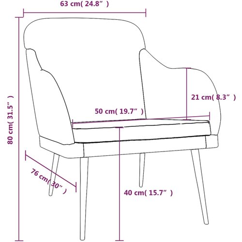  Fotelja žuta 63 x 76 x 80 cm bar&amp;scaron;unasta Slike
