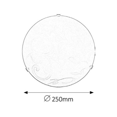 Rabalux scroll plafonjera D25 E27 60W, bela Slike