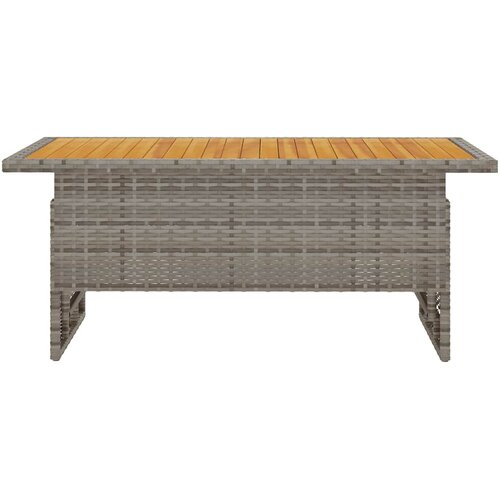  Vrtni stol sivi 100x50x43/63 cm od drva bagrema i poliratana Slike