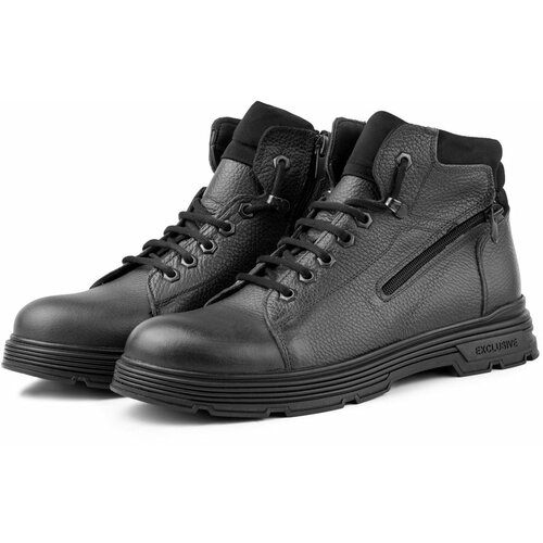 Ducavelli Ankle Genuine Leather Lace-up Rubber Sole Men's Boots, Zippered Boots. Cene