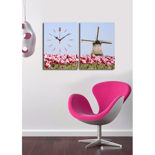 Wallity Zidni sat 2P3040CS-120, 64x40 cm, 2 dijela Cene