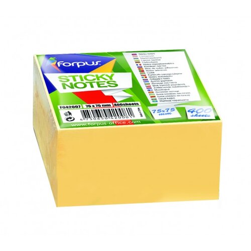 Forpus Blok kocka 75 x 75 mm, rumena Slike